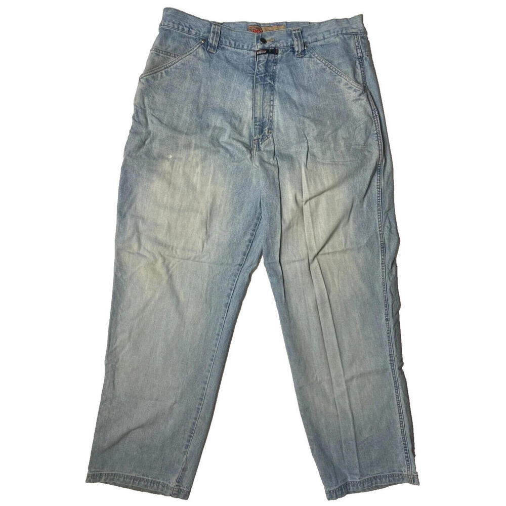Vtg Duns Willie Esco Dungarees Mens 40 Relaxed Streetwear Jeans Rare Print Y2K - Picture 2 of 9